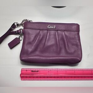 Leather Coach wristlet